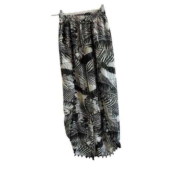 sheer Beach Pants Cover Up Black Metallic Tassels BOHO Fairy Sheer Whimsigoth - Picture 10 of 16